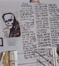 9 Punk Manifesto written on wall of the Punk Art S