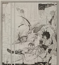 Aubrey Beardsley, How Arthur saw the Questing Beast, 1893